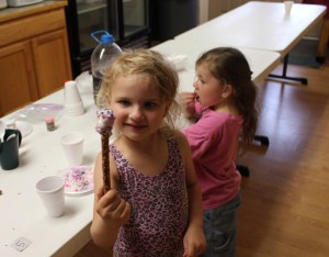 Pretzel, frosting, and sprinkle scepters were the Thursday snack.