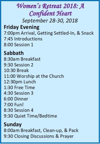 women retreat schedule